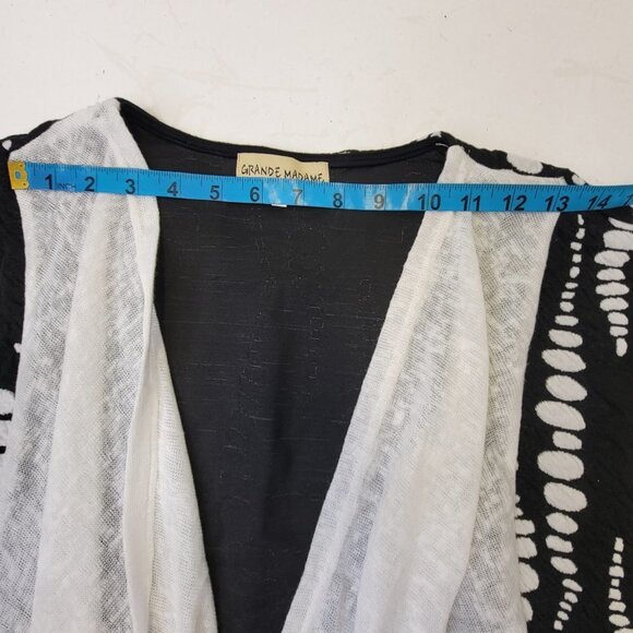 Open Cardigan Coat Jacket Top Linen Plus Size Cardigan Short Sleeve Size S - Picture 5 of 10